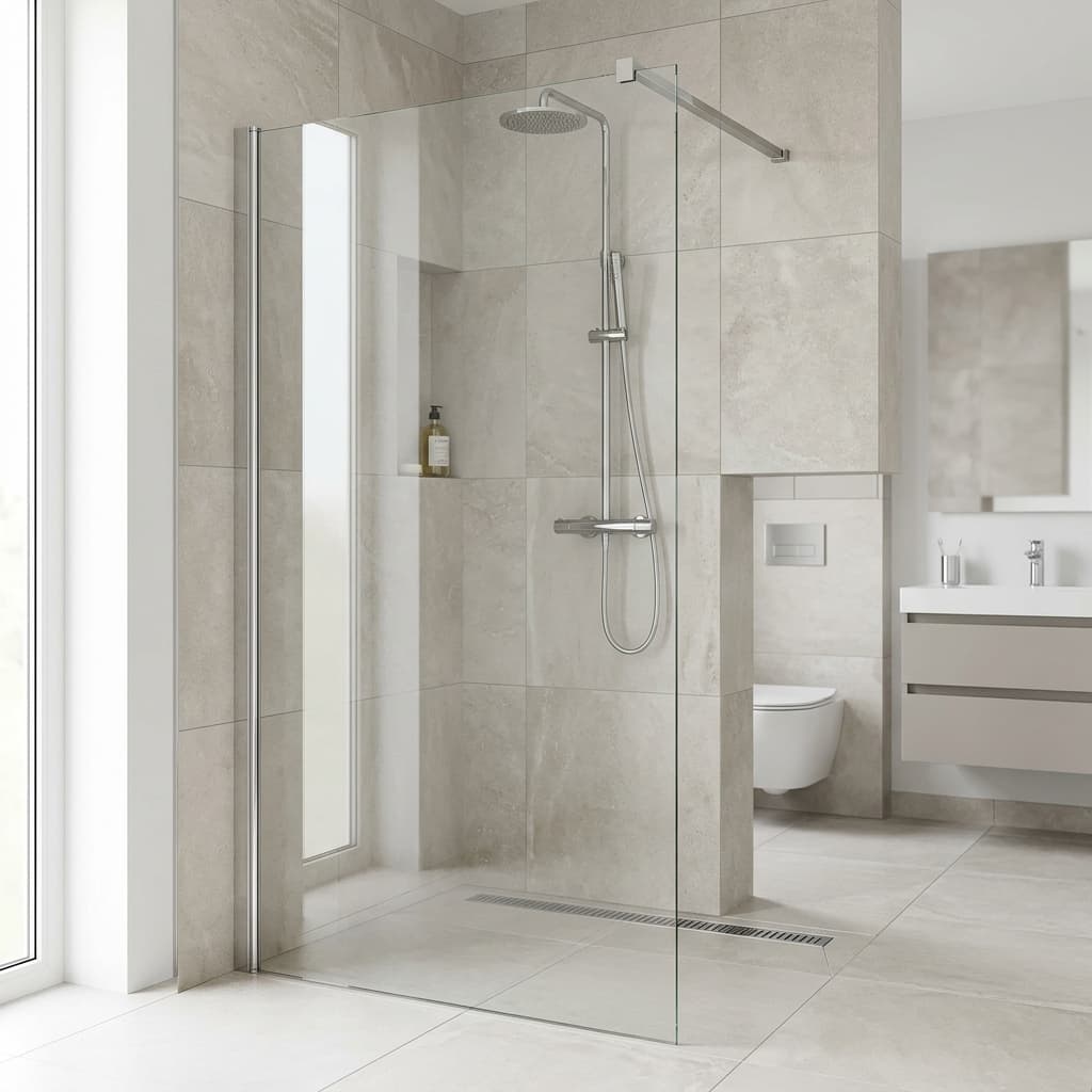 Paroi de Douche Fixe Walk-In Schulte 120x200cm Verre 8mm Anticalcaire
